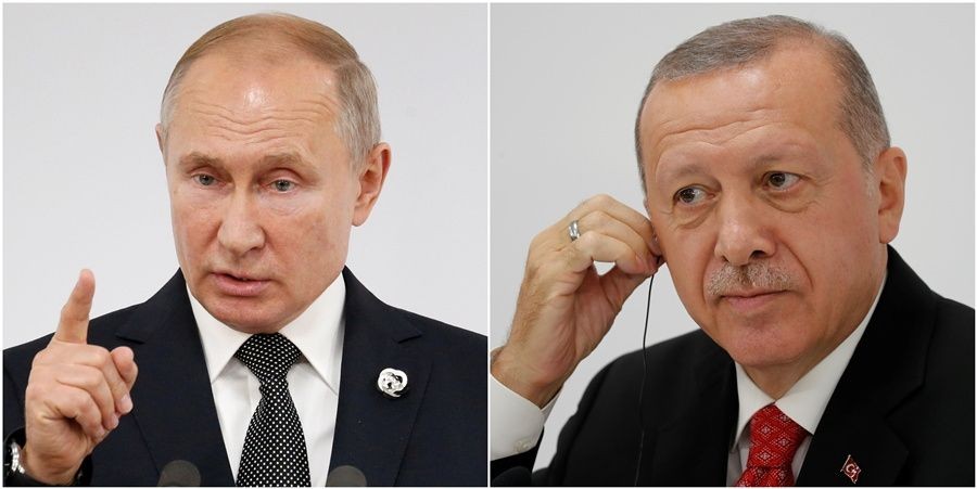 Russian President Vladimir Putin and Turkish President Recep Tayyip Erdogan. (Xinhua/IANS)